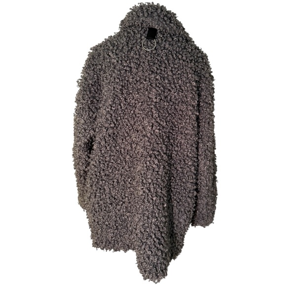 EUC $750 Tibi Grey Faux Curly Lamb Coat - Picture 5 of 16
